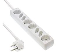 InLine Multiprise 8 Prises avec 4 Prises et 4 Prises Euro Blanc 3 m