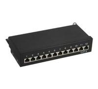 InLine® Panneau à connexions Cat. 6, 12x, Desktop, noir, RAL9005 G