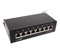 InLine Panneau de brassage 76808S Cat.6A 8 prises, montage sur table/mur, noir RAL9005