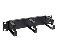 InLine® Panneau de Guidage de câble 10" - 3 Branches - Noir RAL 9005.