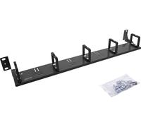 InLine® Panneau guide-câbles 19", 5 étriers plastiques horizontaux, RAL 9005, noir