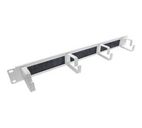 InLine® Panneau passe-câbles 19" avec 4 étriers, 1UH, RAL 7035 gris
