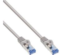 InLine - Patch-Kabel - RJ-45 (M) zu RJ-45 (M) - 25,0m - SFTP, PiMF - CAT 6a - halogenfrei, verseilt, ohne Haken - Grau (74825)