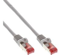 InLine - Patch-Kabel - RJ-45 (M) zu RJ-45 (M) - 3,0m - SFTP, PiMF - CAT 6 - halogenfrei, geformt, ohne Haken, robust - Grau (Packung mit 30) (B-76903)