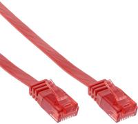 InLine® Patchkabel flach, U/UTP, Cat.6, rot, 1m