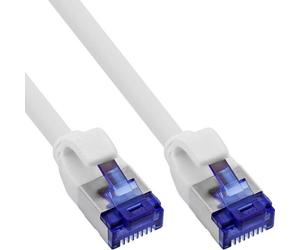 InLine® Patchkabel Slim, Cat.6A, S/FTP, TPE (LSZH) flexibel, PoE, weiß, 30m (74930W)