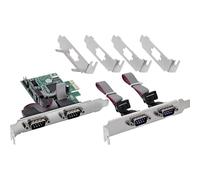Inline PCIe Serial Card, 4 Ports RS-232, D-Sub 9, CH384L, Supports à Profil Bas, Interface UART, Haut débit de données, 76619E