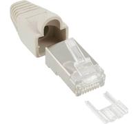 InLine® Pince à sertir. RJ45 blindé, protection anti-pliage beige & aide à l'enfilage, pack de 100
