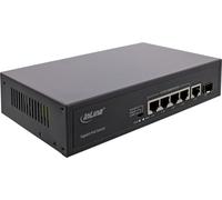 InLine® PoE+ Commutateur réseau Gigabit 5 ports (4x PoE+), 1xSFP, 1Gb/s, Desktop