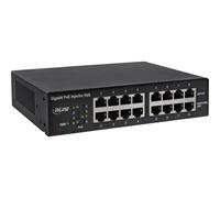 InLine PoE+ Gigabit Injektor Hub 8 Ports 8x PoE+ 1Gb/s 19" 1HE