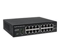 InLine PoE+ Gigabit Network Injector Hub - Commutateur - 8 x 10/100/1000 (PoE+) - Montable sur rack (120 W) G