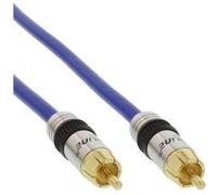 InLine Premium - Câble audio numérique (coaxial) - RCA mâle pour RCA mâle - 3 m - blindé - bleu Bleu G