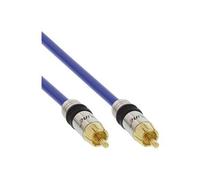 InLine Premium - Câble audio numérique / vidéo (coaxial) - RCA mâle pour RCA mâle - 10 m - blindé - bleu