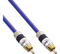 INLINE - Premium - Câble Audio vidéo - Vidéo Composite/Audio numérique coaxial - Double Blindage - Connecteurs plaqués Or - 75 Ohm - 3m (Import Allemagne)