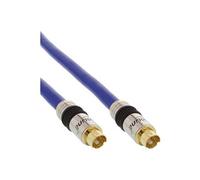 InLine Premium - Câble vidéo - S-Video - 4 broches mini-din mâle pour 4 broches mini-din mâle - 5 m - câble coaxial à double blindage - bleu