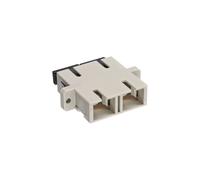 InLine® prise femelle fibre optique, duplex SC/SC, multimode, beige, douille céramique, à encastrer