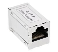 InLine® Raccord de câble patch métal Cat.6, 2x RJ45 femelle, blindé
