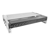 InLine® Rack 19" pour montage mural, 2UH, profondeur 24-40cm, avec cache, gris