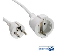 InLine® rallonge à contact de protection ST / BU, blanc, 1m