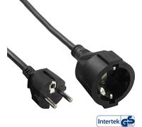 InLine® rallonge à contact de protection ST / BU, noir, 5m