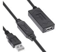 InLine® Rallonge active USB 2.0, USB-A prise/prise femelle, 15m