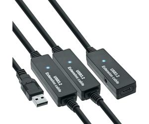 InLine® Rallonge active USB 3.2 Gen.1 mâle USB-A vers USB-C femelle 15 m
