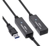 InLine® Rallonge active USB 3.2 Gen.1, USB-A mâle à USB-C femelle, 15m