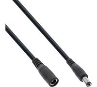 InLine® Rallonge DC, DC prise/prise femelle 5,5x2,1mm, AWG 18, noir, 2m