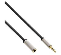InLine - Rallonge de câble audio - mini-phone stereo 3.5 mm femelle pour mini-phone stereo 3.5 mm mâle - 1 m - noir