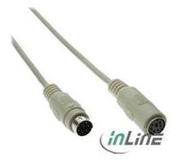 InLine - Rallonge de câble de clavier / souris - PS/2 (M) pour PS/2 (F) - 10 m - beige