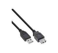 InLine - Rallonge de câble USB - USB (M) pour USB (F) - 1 m - noir