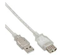 InLine - Rallonge de câble USB - USB (M) pour USB (F) - USB 2.0 - 50 cm - beige