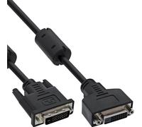 InLine® Rallonge DVI-D, Dual Link 24+1 ST sur 24+1 BU, 2 Ferrites, 3m