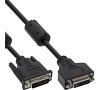 InLine® Rallonge DVI-D, Dual Link 24+1 ST sur 24+1 BU, 2 Ferrites, 5m