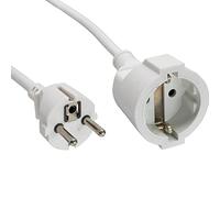 InLine Rallonge électrique 16410 W avec contact de protection mâle/femelle, blanc, 10 m