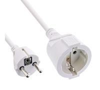InLine® Rallonge électrique avec Contact de Protection mâle/Femelle, Blanc, 20 m