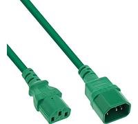 InLine® Rallonge électrique C13 vers C14 Vert 0,75 m