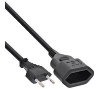 InLine® rallonge Euro, prise Euro à prise Euro, noir, 1m