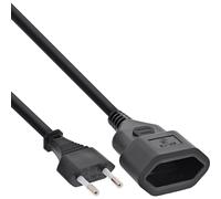 InLine® rallonge Euro, prise Euro à prise Euro, noir, 2m
