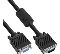 InLine® rallonge S-VGA, 15 broches HD prise / prise femelle, noir, 0,5m