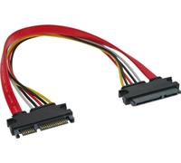 InLine® Rallonge SATA+courant int., SATA 6Gb/s + courant, prise/prise femelle, 0,30m