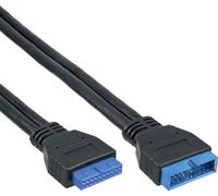 InLine® Rallonge USB 3.0 interne, connecteur poteau mâle à femelle, 0,35m