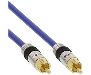 InLine RCA Aadio câble Connecteurs plaqués Or/RCA M/M 3 m