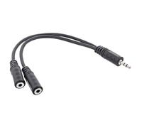 InLine - Répartiteur audio - mini-phone stereo 3.5 mm mâle pour mini-phone stereo 3.5 mm femelle - 2 m - noir