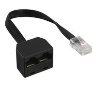 InLine® répartiteur ISDN, 1x RJ45 ST / 2x RJ45 BU, (8P8C) sans résistances terminales, 0,15m