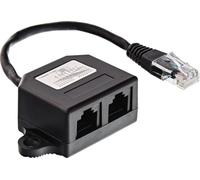 InLine® répartiteur ISDN, 2x RJ45 BU, 15cm câble, avec résistances terminales, montable