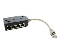 InLine® répartiteur ISDN, 8x RJ45 prise femelle, 15cm câble, avec résistances terminales