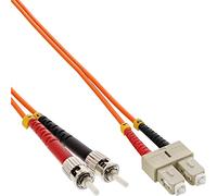 InLine SC/St, 0.5 m câble de Fibre Optique 0,5 m 2X SC 2X St OM2 Orange