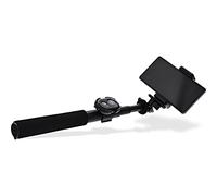 Selfie Stick 4 Pieds avec Mini Trépied en aluminium noir max. 0.75m