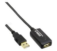 InLine Signal Booster / Repeater - Rallonge de câble USB - USB (F) pour USB (M) - USB 2.0 - 7.5 m - actif - noir
